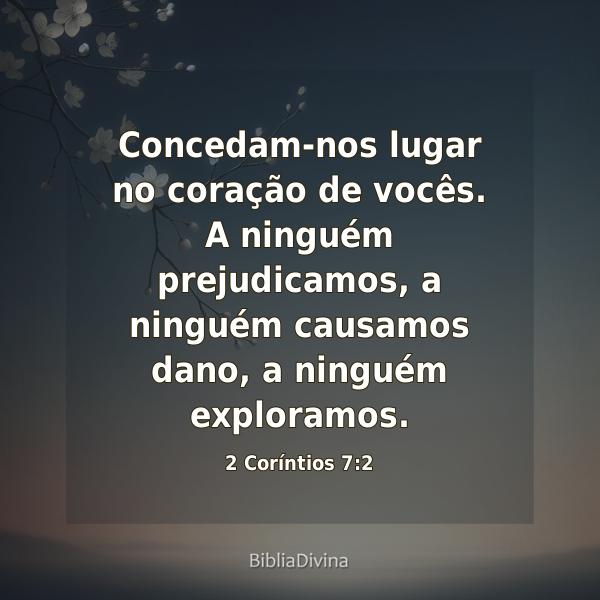 2 Coríntios 7:2