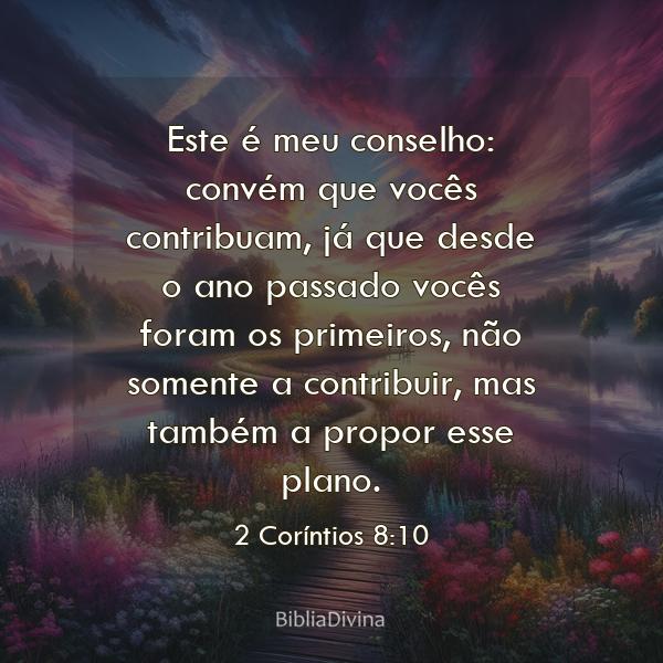 2 Coríntios 8:10