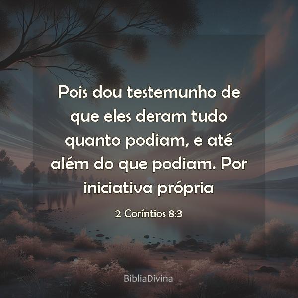 2 Coríntios 8:3