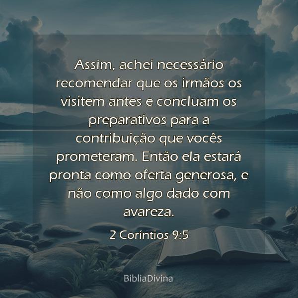 2 Coríntios 9:5