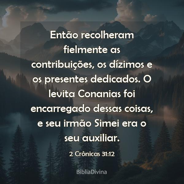 2 Crônicas 31:12