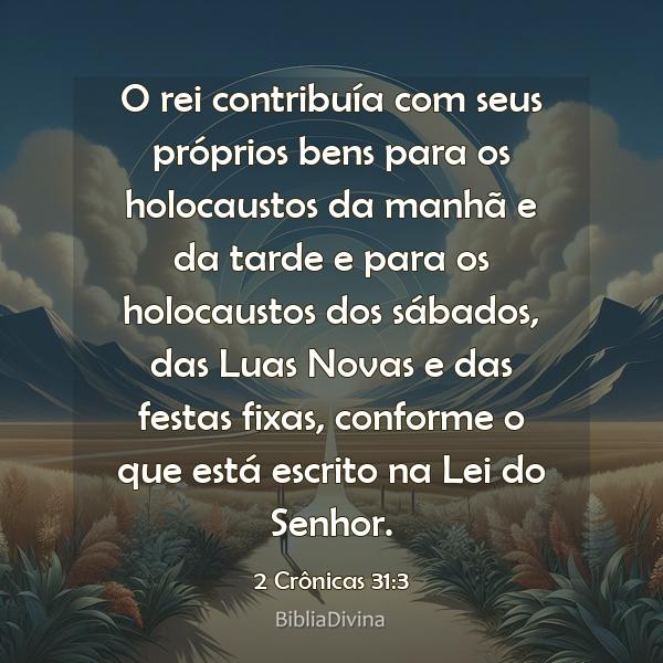 2 Crônicas 31:3