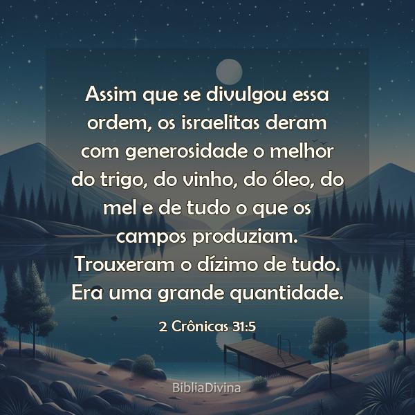 2 Crônicas 31:5