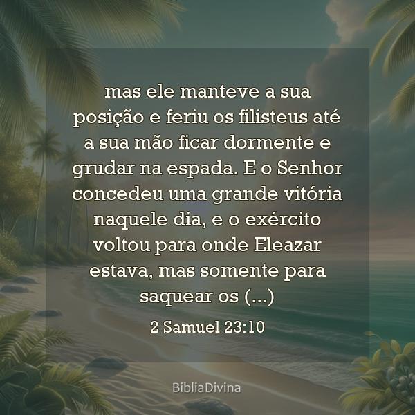 2 Samuel 23:10