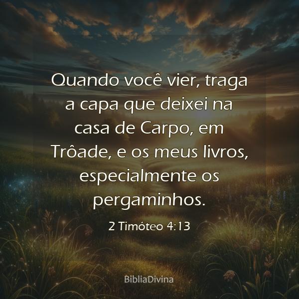 2 Timóteo 4:13