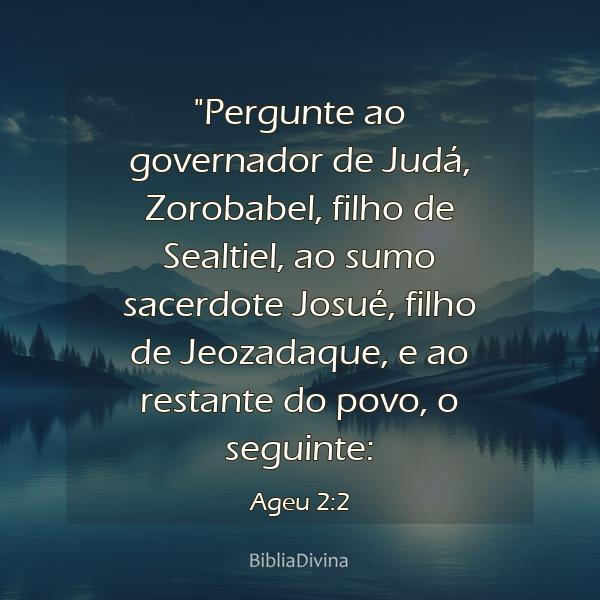 Ageu 2:2