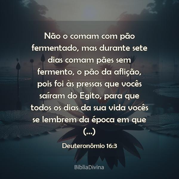 Deuteronômio 16:3