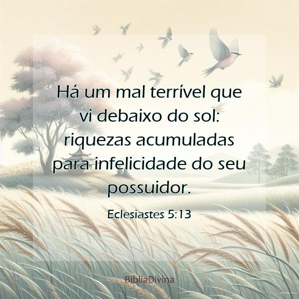 Eclesiastes 5:13