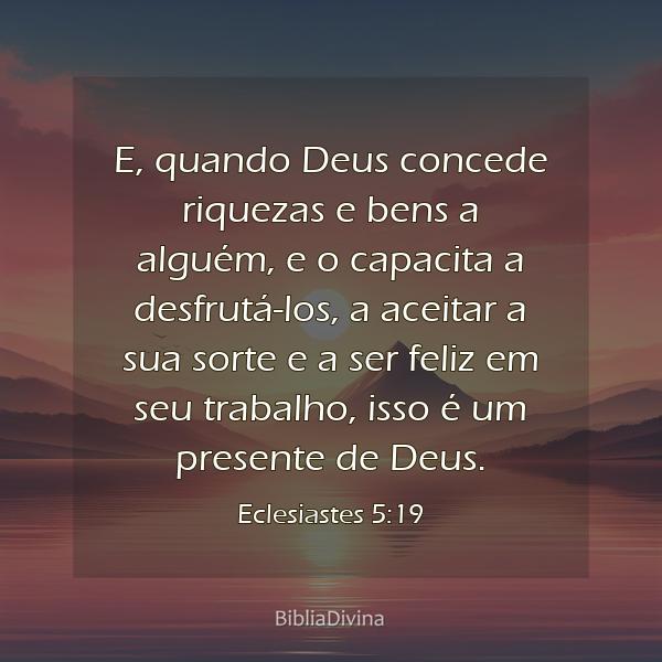 Eclesiastes 5:19