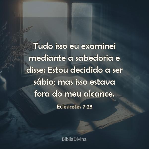 Eclesiastes 7:23