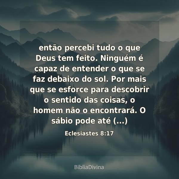 Eclesiastes 8:17