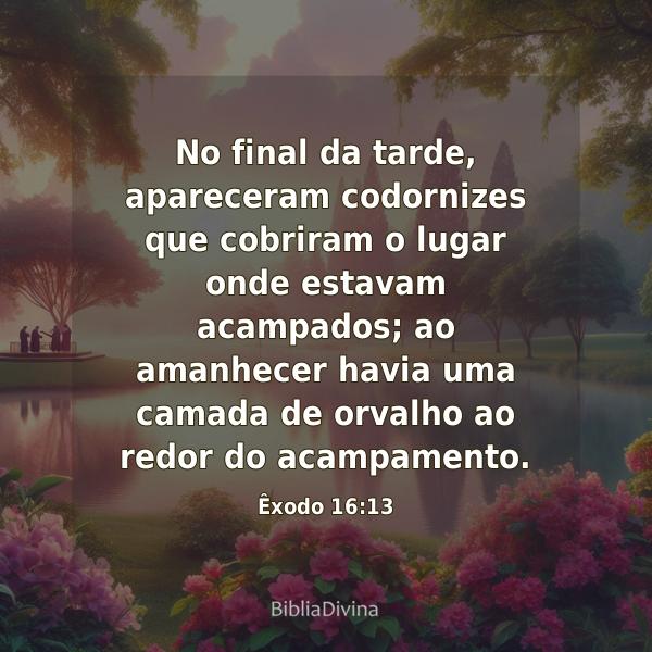 Êxodo 16:13