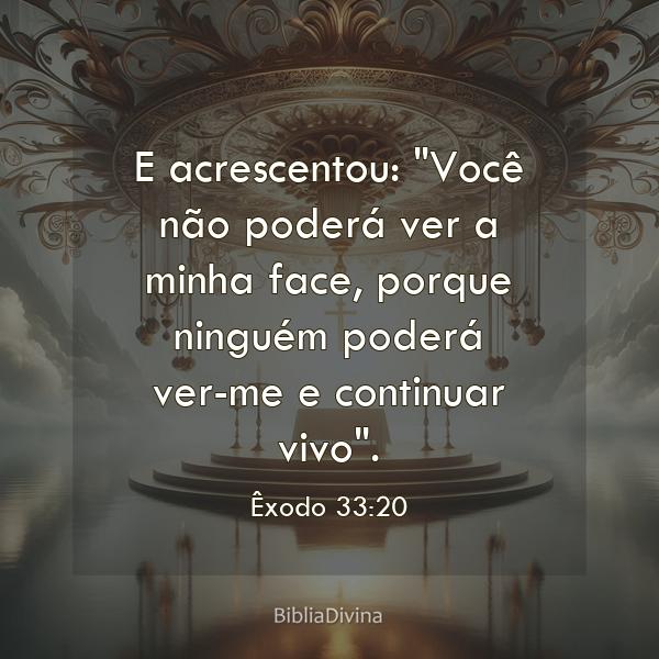 Êxodo 33:20