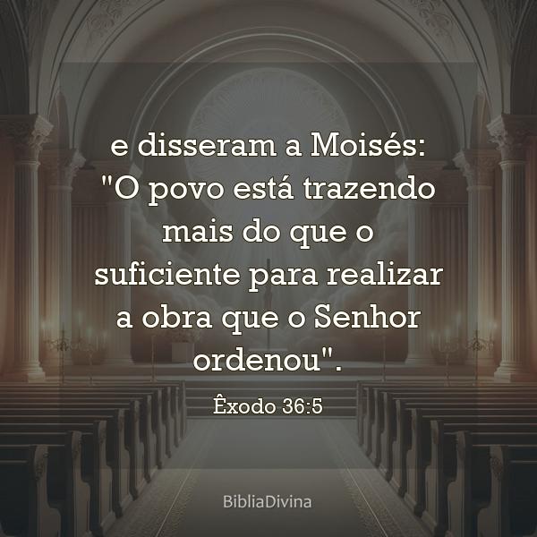 Êxodo 36:5