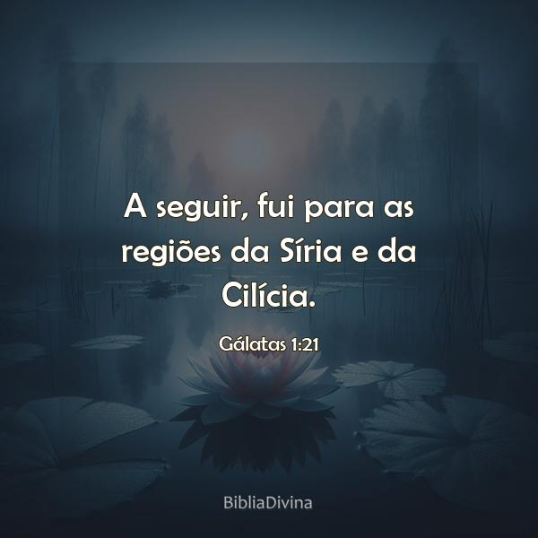 Gálatas 1:21