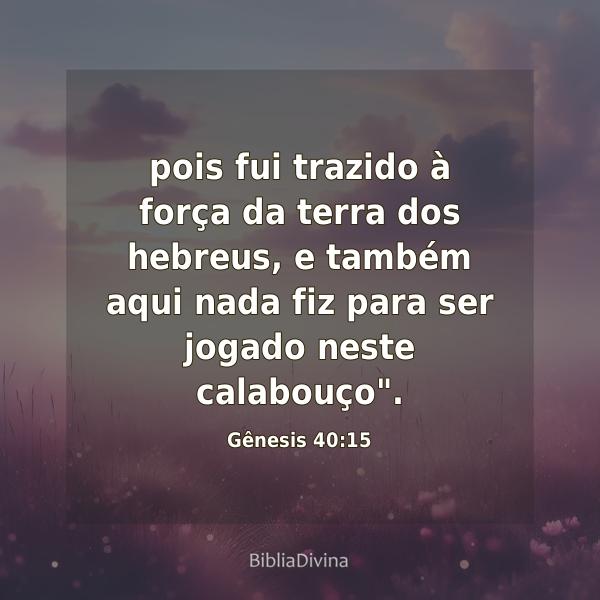 Gênesis 40:15