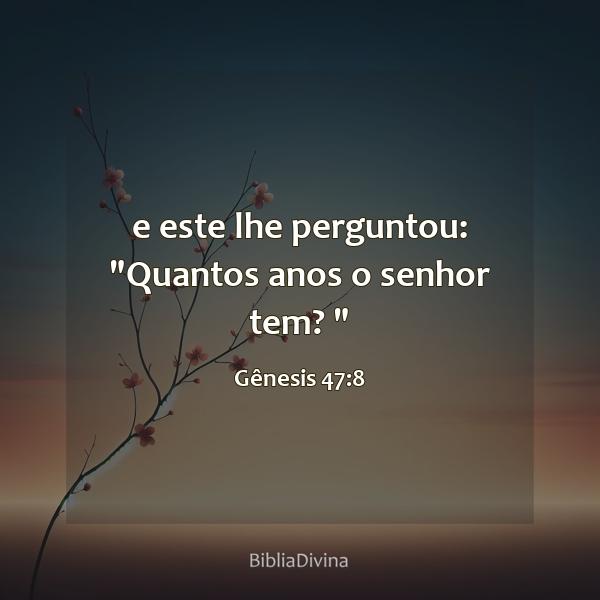 Gênesis 47:8