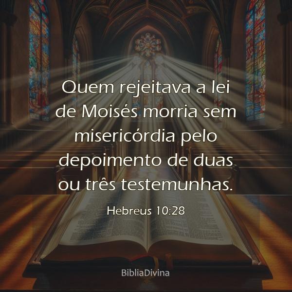 Hebreus 10:28