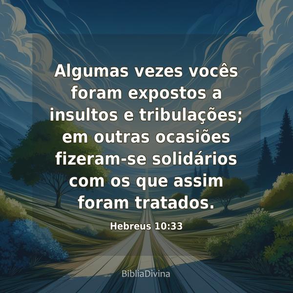 Hebreus 10:33