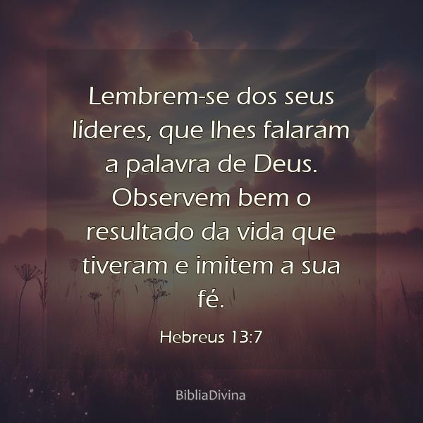 Hebreus 13:7