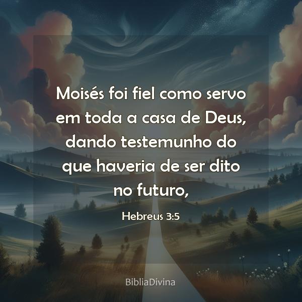 Hebreus 3:5