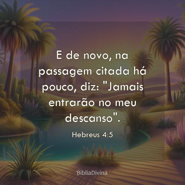 Hebreus 4:5