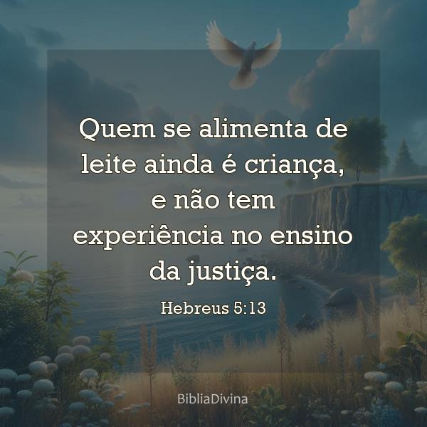 Hebreus 5:13