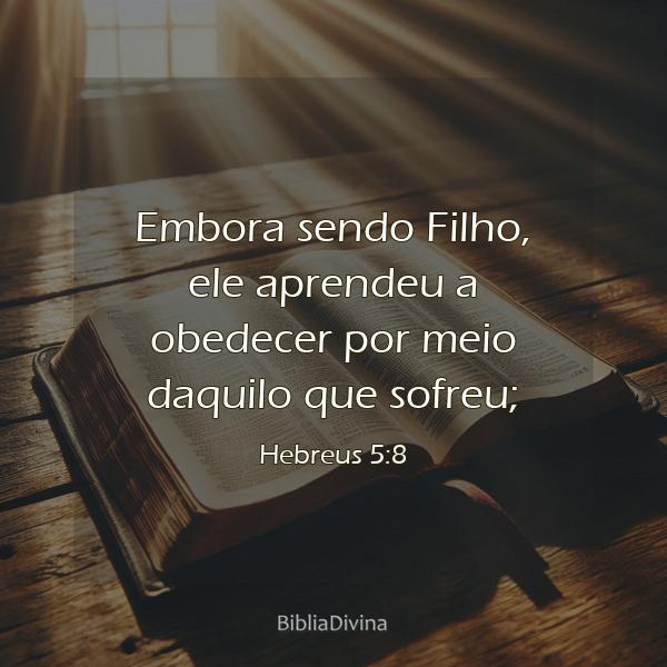 Hebreus 5:8