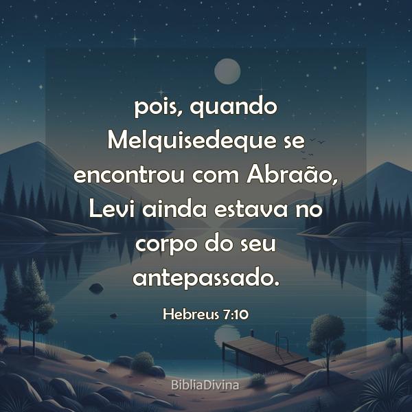 Hebreus 7:10