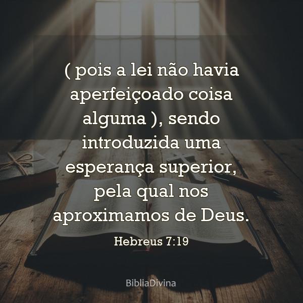 Hebreus 7:19