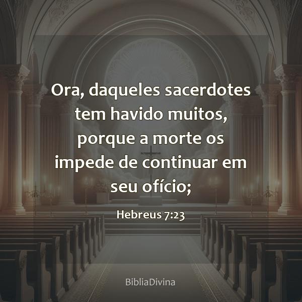 Hebreus 7:23