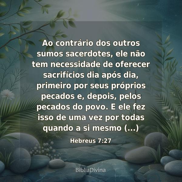 Hebreus 7:27