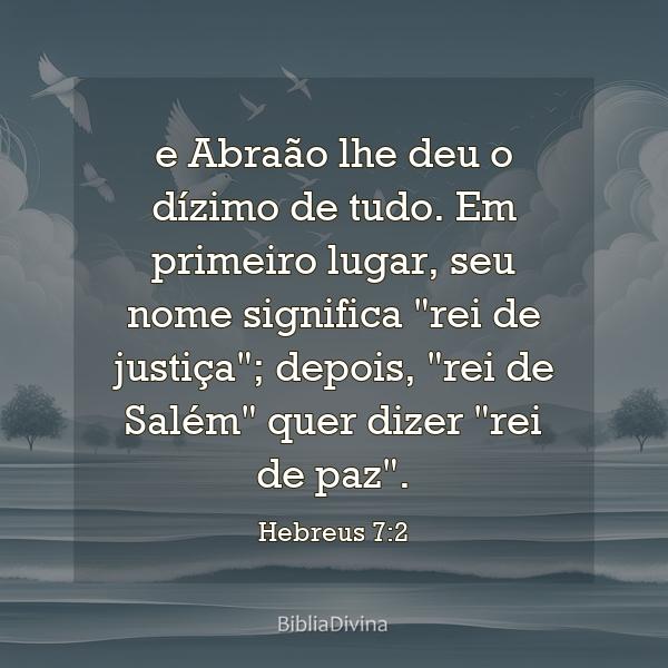 Hebreus 7:2