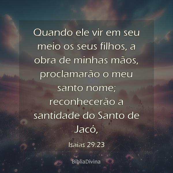 Isaías 29:23