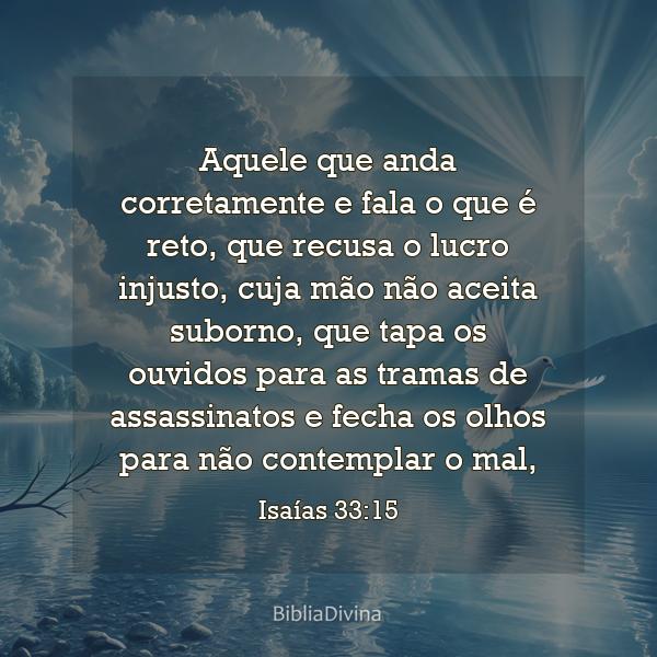 Isaías 33:15