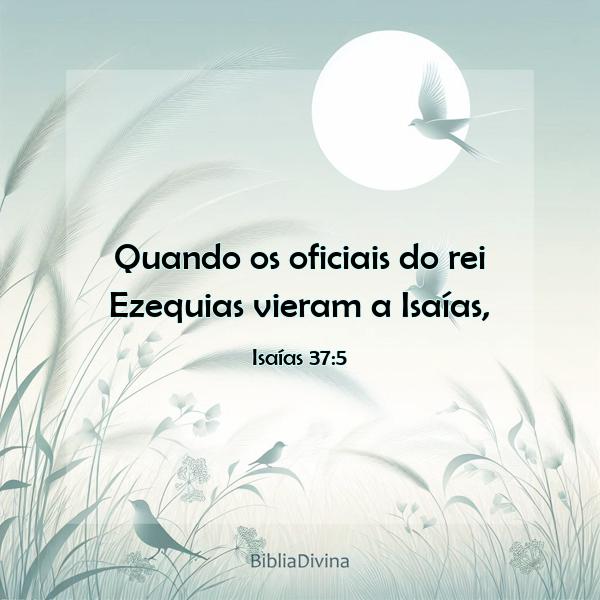 Isaías 37:5