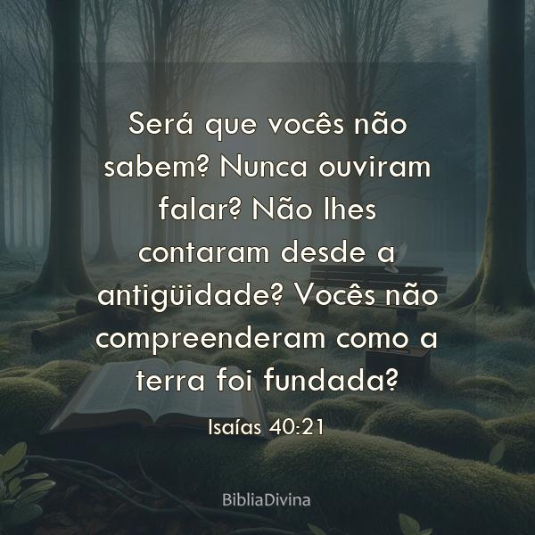 Isaías 40:21