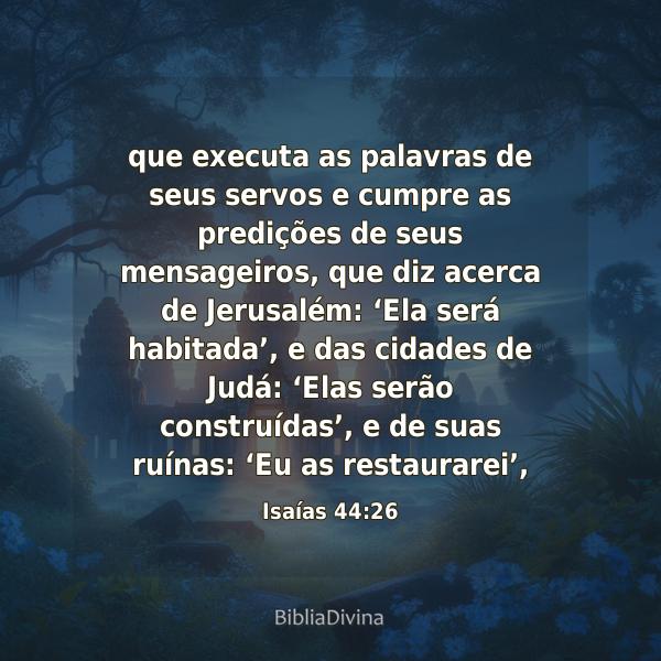 Isaías 44:26