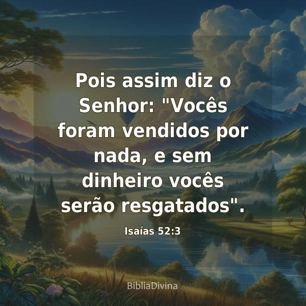 Isaías 52:3