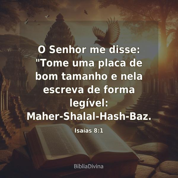 Isaías 8:1