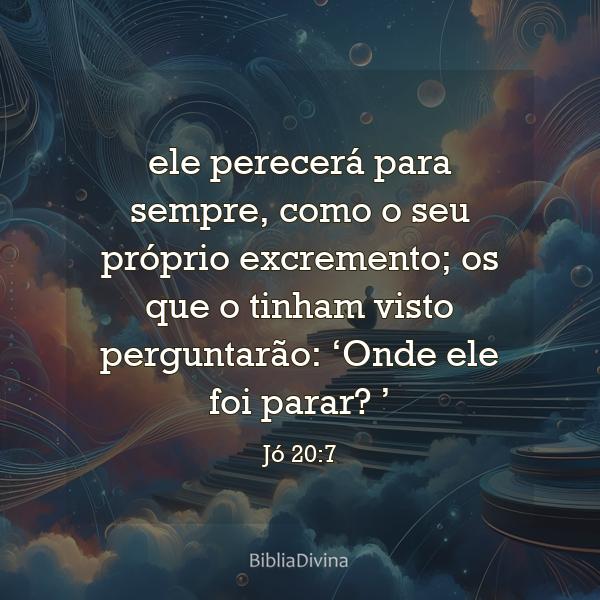 Jó 20:7