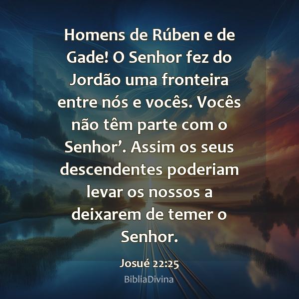 Josué 22:25