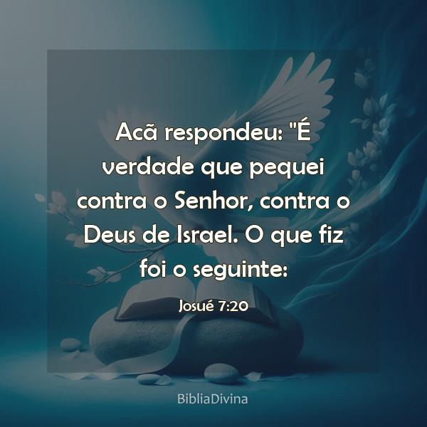 Josué 7:20