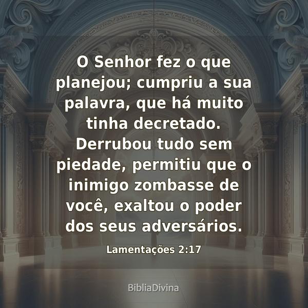 Lamentações 2:17