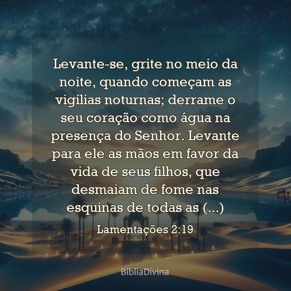 Lamentações 2:19