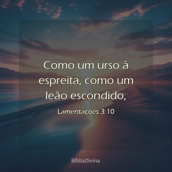 Lamentações 3:10