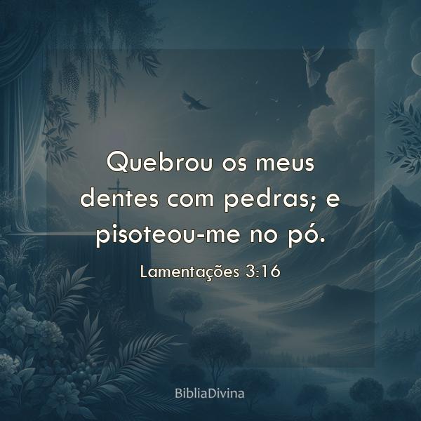 Lamentações 3:16