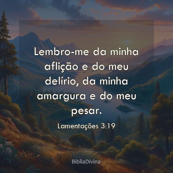 Lamentações 3:19