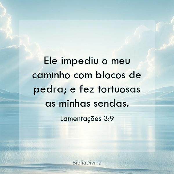 Lamentações 3:9