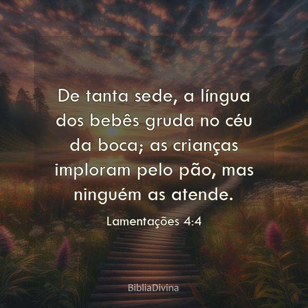 Lamentações 4:4